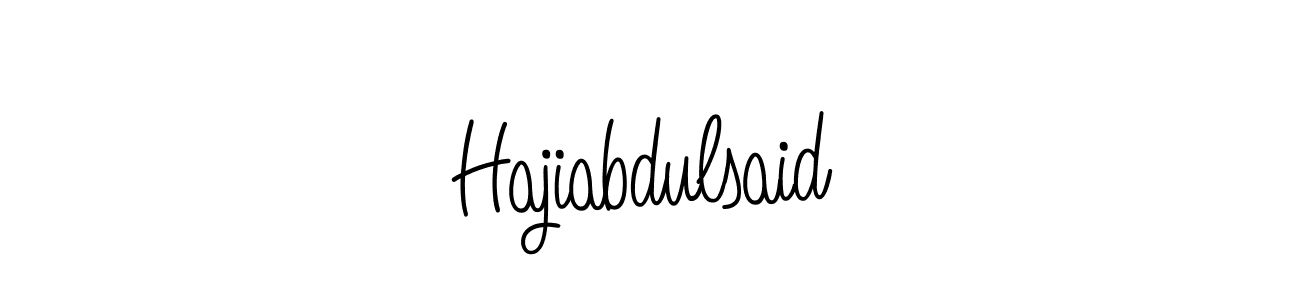 Make a beautiful signature design for name Hajiabdulsaid. With this signature (Angelique-Rose-font-FFP) style, you can create a handwritten signature for free. Hajiabdulsaid signature style 5 images and pictures png