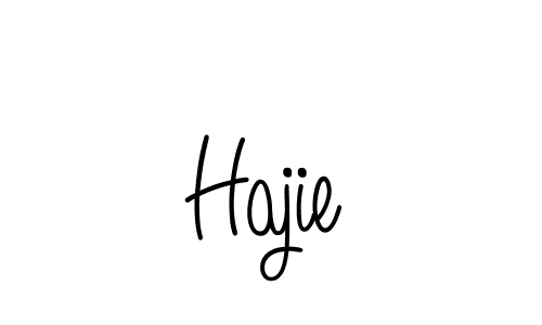 Design your own signature with our free online signature maker. With this signature software, you can create a handwritten (Angelique-Rose-font-FFP) signature for name Hajie. Hajie signature style 5 images and pictures png