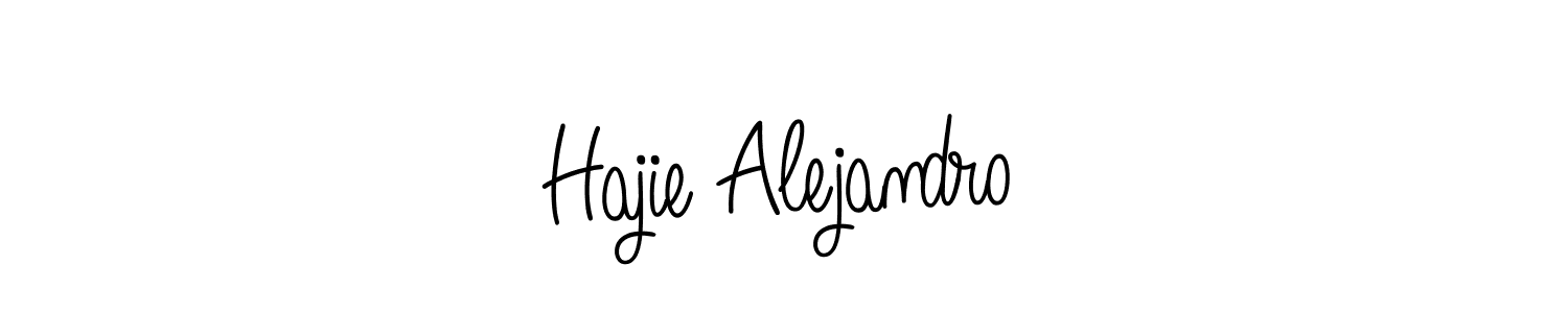 You can use this online signature creator to create a handwritten signature for the name Hajie Alejandro. This is the best online autograph maker. Hajie Alejandro signature style 5 images and pictures png
