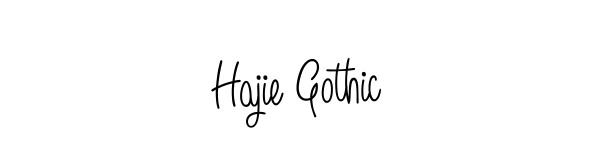 Use a signature maker to create a handwritten signature online. With this signature software, you can design (Angelique-Rose-font-FFP) your own signature for name Hajie Gothic. Hajie Gothic signature style 5 images and pictures png
