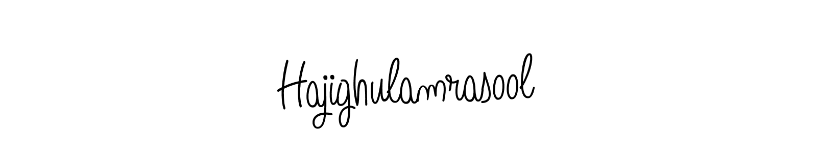 Hajighulamrasool stylish signature style. Best Handwritten Sign (Angelique-Rose-font-FFP) for my name. Handwritten Signature Collection Ideas for my name Hajighulamrasool. Hajighulamrasool signature style 5 images and pictures png