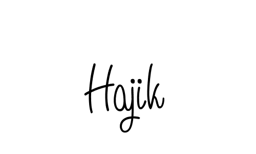 Design your own signature with our free online signature maker. With this signature software, you can create a handwritten (Angelique-Rose-font-FFP) signature for name Hajik. Hajik signature style 5 images and pictures png