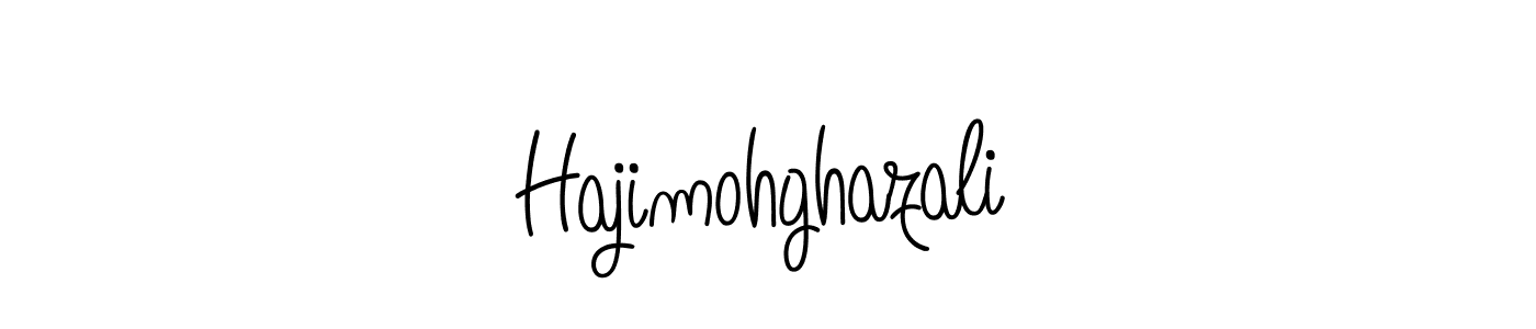 Create a beautiful signature design for name Hajimohghazali. With this signature (Angelique-Rose-font-FFP) fonts, you can make a handwritten signature for free. Hajimohghazali signature style 5 images and pictures png