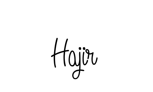 Use a signature maker to create a handwritten signature online. With this signature software, you can design (Angelique-Rose-font-FFP) your own signature for name Hajir. Hajir signature style 5 images and pictures png
