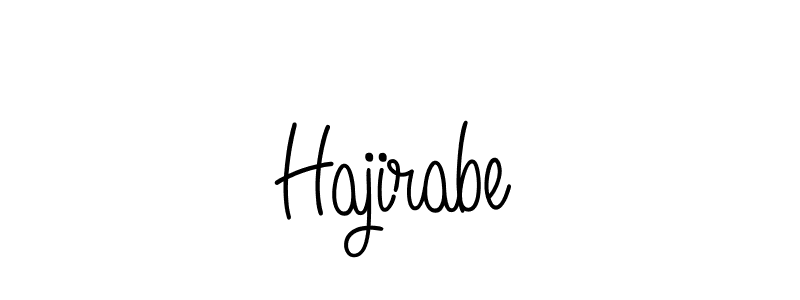 Design your own signature with our free online signature maker. With this signature software, you can create a handwritten (Angelique-Rose-font-FFP) signature for name Hajirabe. Hajirabe signature style 5 images and pictures png