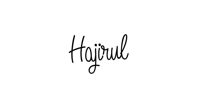 You should practise on your own different ways (Angelique-Rose-font-FFP) to write your name (Hajirul) in signature. don't let someone else do it for you. Hajirul signature style 5 images and pictures png