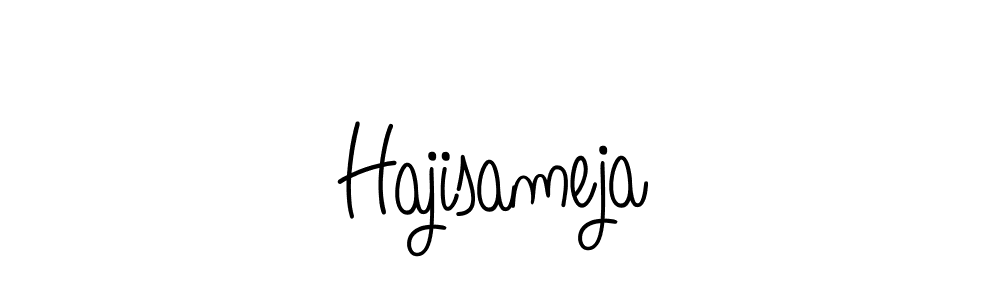 Use a signature maker to create a handwritten signature online. With this signature software, you can design (Angelique-Rose-font-FFP) your own signature for name Hajisameja. Hajisameja signature style 5 images and pictures png