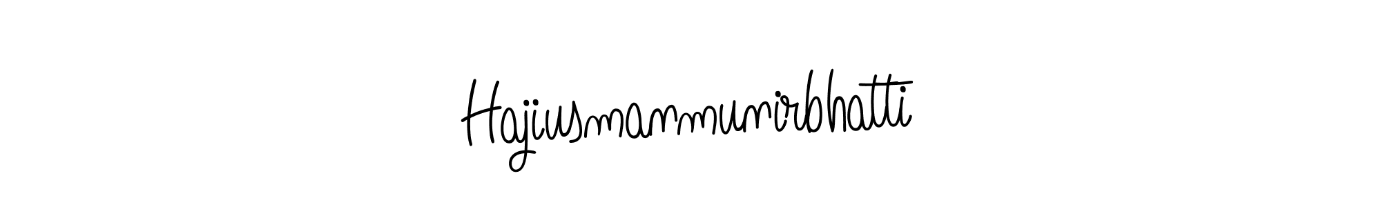 Also we have Hajiusmanmunirbhatti name is the best signature style. Create professional handwritten signature collection using Angelique-Rose-font-FFP autograph style. Hajiusmanmunirbhatti signature style 5 images and pictures png