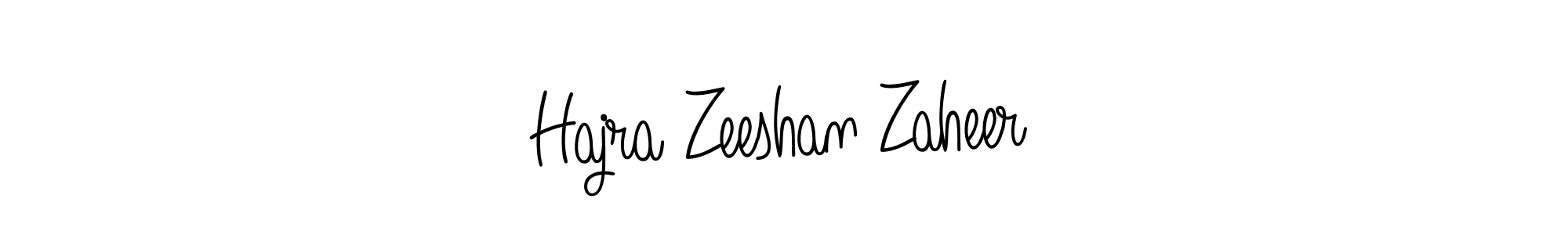 Make a beautiful signature design for name Hajra Zeeshan Zaheer. With this signature (Angelique-Rose-font-FFP) style, you can create a handwritten signature for free. Hajra Zeeshan Zaheer signature style 5 images and pictures png