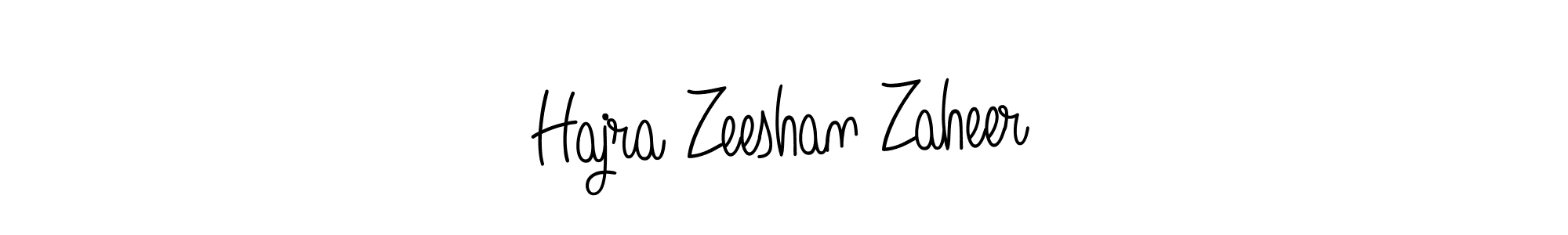 Make a beautiful signature design for name Hajra Zeeshan Zaheer. With this signature (Angelique-Rose-font-FFP) style, you can create a handwritten signature for free. Hajra Zeeshan Zaheer signature style 5 images and pictures png