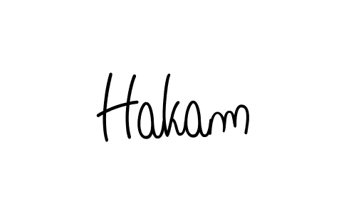 Design your own signature with our free online signature maker. With this signature software, you can create a handwritten (Angelique-Rose-font-FFP) signature for name Hakam. Hakam signature style 5 images and pictures png