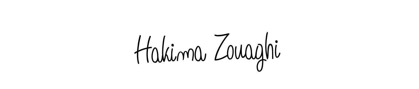 Create a beautiful signature design for name Hakima Zouaghi. With this signature (Angelique-Rose-font-FFP) fonts, you can make a handwritten signature for free. Hakima Zouaghi signature style 5 images and pictures png