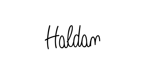 How to make Haldan name signature. Use Angelique-Rose-font-FFP style for creating short signs online. This is the latest handwritten sign. Haldan signature style 5 images and pictures png