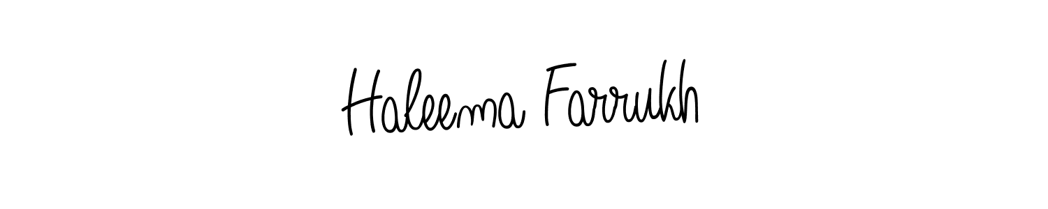 Angelique-Rose-font-FFP is a professional signature style that is perfect for those who want to add a touch of class to their signature. It is also a great choice for those who want to make their signature more unique. Get Haleema Farrukh name to fancy signature for free. Haleema Farrukh signature style 5 images and pictures png