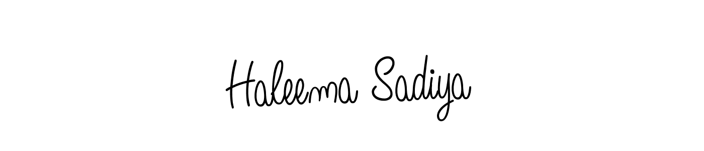 Haleema Sadiya stylish signature style. Best Handwritten Sign (Angelique-Rose-font-FFP) for my name. Handwritten Signature Collection Ideas for my name Haleema Sadiya. Haleema Sadiya signature style 5 images and pictures png