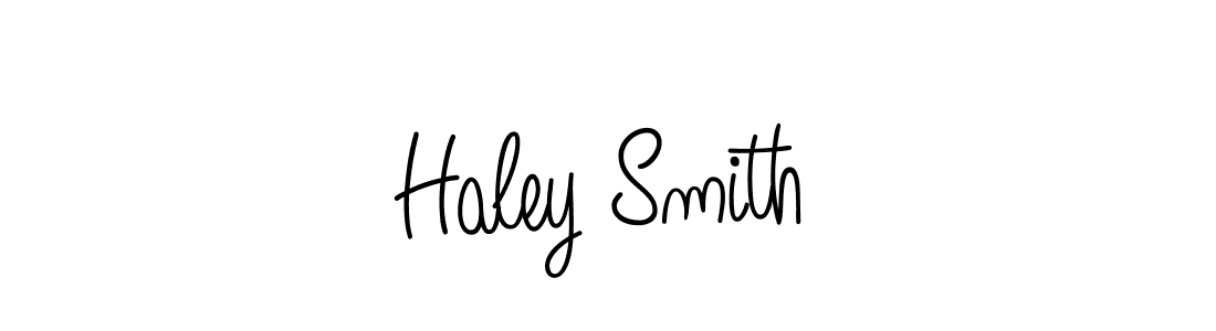 You should practise on your own different ways (Angelique-Rose-font-FFP) to write your name (Haley Smith) in signature. don't let someone else do it for you. Haley Smith signature style 5 images and pictures png
