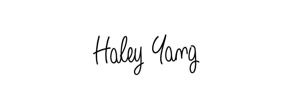 You should practise on your own different ways (Angelique-Rose-font-FFP) to write your name (Haley Yang) in signature. don't let someone else do it for you. Haley Yang signature style 5 images and pictures png