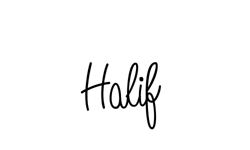 Use a signature maker to create a handwritten signature online. With this signature software, you can design (Angelique-Rose-font-FFP) your own signature for name Halif. Halif signature style 5 images and pictures png