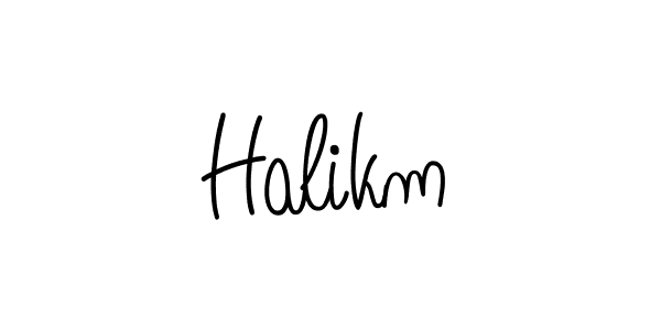 You should practise on your own different ways (Angelique-Rose-font-FFP) to write your name (Halikm) in signature. don't let someone else do it for you. Halikm signature style 5 images and pictures png