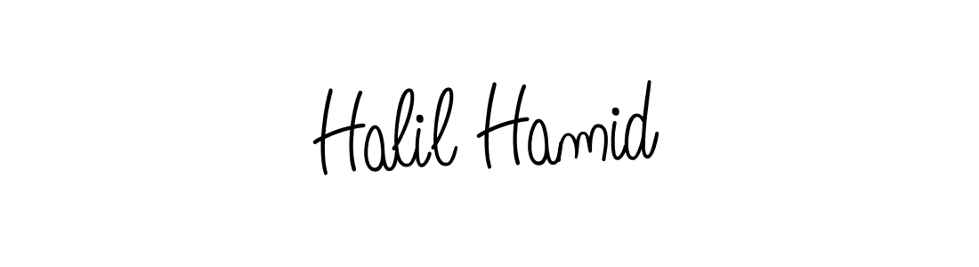 Halil Hamid stylish signature style. Best Handwritten Sign (Angelique-Rose-font-FFP) for my name. Handwritten Signature Collection Ideas for my name Halil Hamid. Halil Hamid signature style 5 images and pictures png