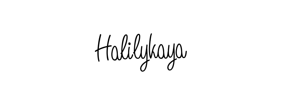 How to make Halilykaya name signature. Use Angelique-Rose-font-FFP style for creating short signs online. This is the latest handwritten sign. Halilykaya signature style 5 images and pictures png