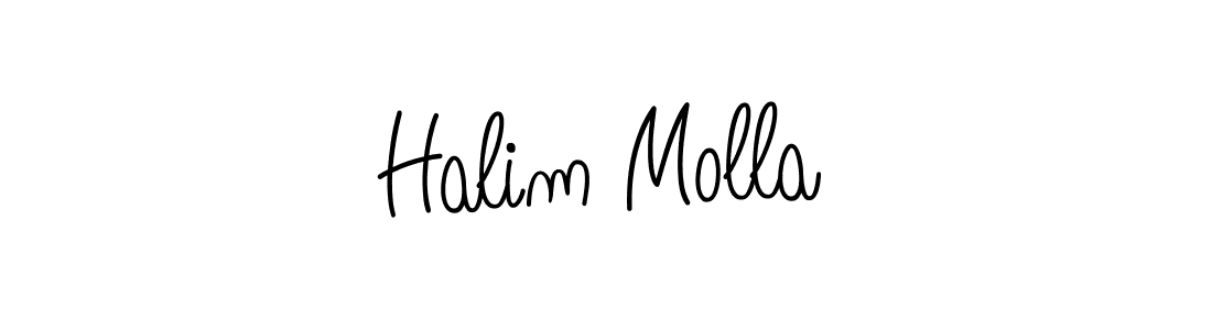 Design your own signature with our free online signature maker. With this signature software, you can create a handwritten (Angelique-Rose-font-FFP) signature for name Halim Molla. Halim Molla signature style 5 images and pictures png