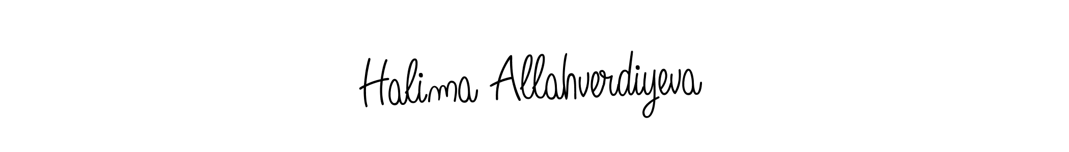Use a signature maker to create a handwritten signature online. With this signature software, you can design (Angelique-Rose-font-FFP) your own signature for name Halima Allahverdiyeva. Halima Allahverdiyeva signature style 5 images and pictures png