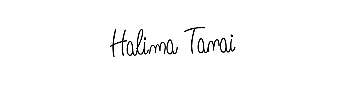 Make a beautiful signature design for name Halima Tanai. With this signature (Angelique-Rose-font-FFP) style, you can create a handwritten signature for free. Halima Tanai signature style 5 images and pictures png