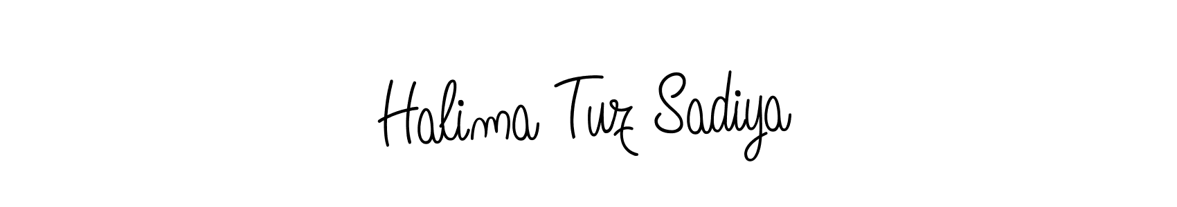 Halima Tuz Sadiya stylish signature style. Best Handwritten Sign (Angelique-Rose-font-FFP) for my name. Handwritten Signature Collection Ideas for my name Halima Tuz Sadiya. Halima Tuz Sadiya signature style 5 images and pictures png
