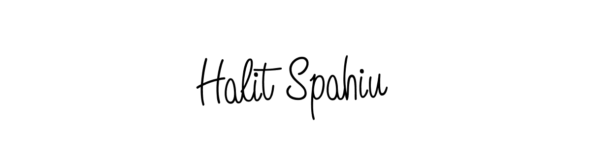 Also we have Halit Spahiu name is the best signature style. Create professional handwritten signature collection using Angelique-Rose-font-FFP autograph style. Halit Spahiu signature style 5 images and pictures png