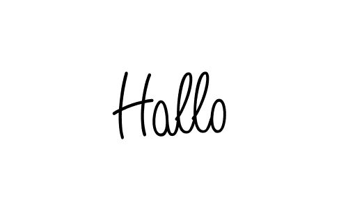How to make Hallo name signature. Use Angelique-Rose-font-FFP style for creating short signs online. This is the latest handwritten sign. Hallo signature style 5 images and pictures png