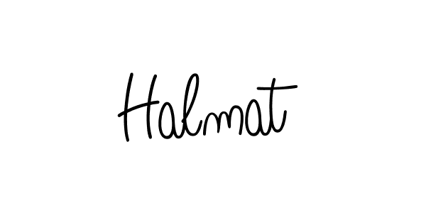 Make a beautiful signature design for name Halmat. With this signature (Angelique-Rose-font-FFP) style, you can create a handwritten signature for free. Halmat signature style 5 images and pictures png