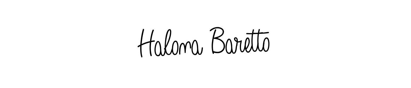 Halona Baretto stylish signature style. Best Handwritten Sign (Angelique-Rose-font-FFP) for my name. Handwritten Signature Collection Ideas for my name Halona Baretto. Halona Baretto signature style 5 images and pictures png