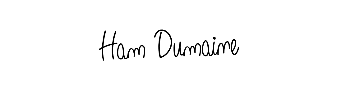 Use a signature maker to create a handwritten signature online. With this signature software, you can design (Angelique-Rose-font-FFP) your own signature for name Ham Dumaine. Ham Dumaine signature style 5 images and pictures png
