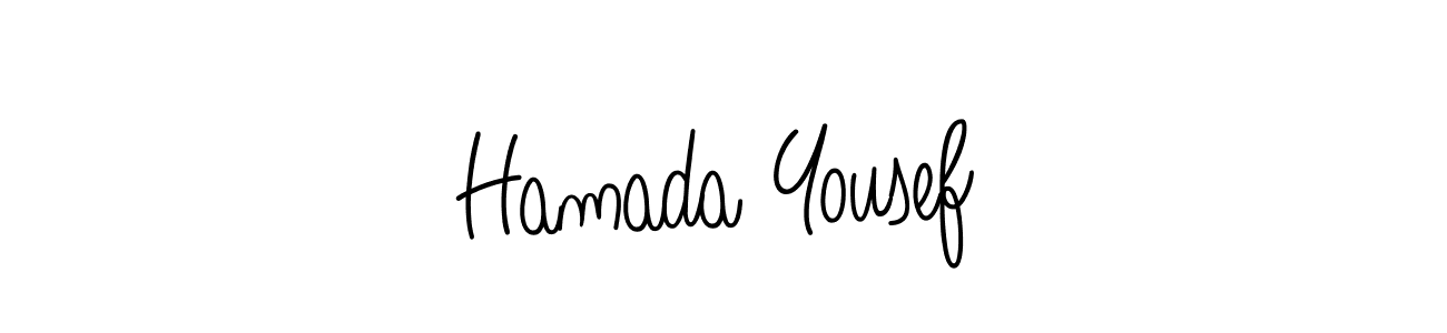 The best way (Angelique-Rose-font-FFP) to make a short signature is to pick only two or three words in your name. The name Hamada Yousef include a total of six letters. For converting this name. Hamada Yousef signature style 5 images and pictures png