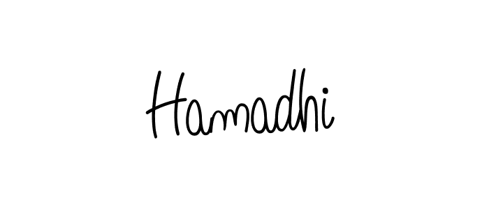 Create a beautiful signature design for name Hamadhi. With this signature (Angelique-Rose-font-FFP) fonts, you can make a handwritten signature for free. Hamadhi signature style 5 images and pictures png