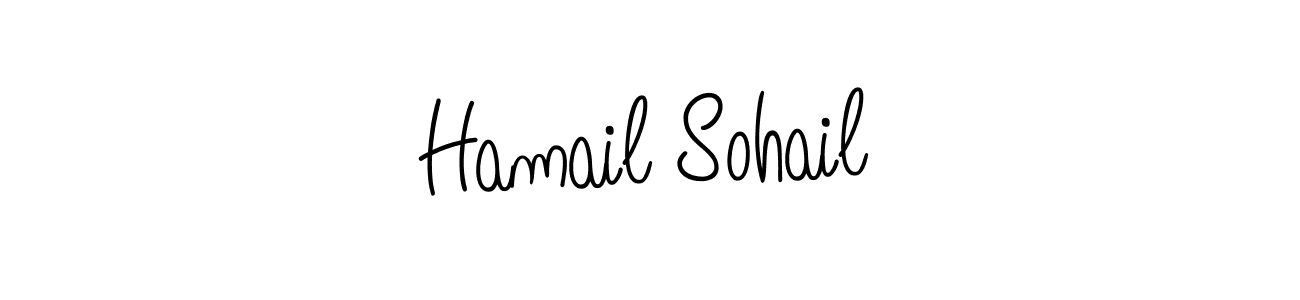 Create a beautiful signature design for name Hamail Sohail. With this signature (Angelique-Rose-font-FFP) fonts, you can make a handwritten signature for free. Hamail Sohail signature style 5 images and pictures png