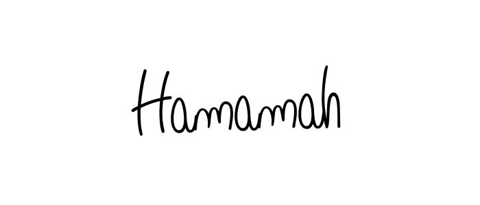 You should practise on your own different ways (Angelique-Rose-font-FFP) to write your name (Hamamah) in signature. don't let someone else do it for you. Hamamah signature style 5 images and pictures png