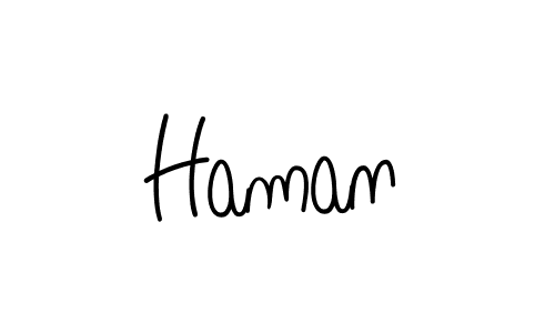 Design your own signature with our free online signature maker. With this signature software, you can create a handwritten (Angelique-Rose-font-FFP) signature for name Haman. Haman signature style 5 images and pictures png