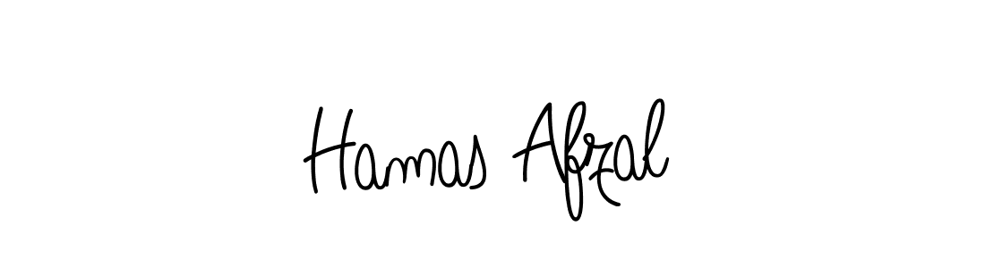 Use a signature maker to create a handwritten signature online. With this signature software, you can design (Angelique-Rose-font-FFP) your own signature for name Hamas Afzal. Hamas Afzal signature style 5 images and pictures png