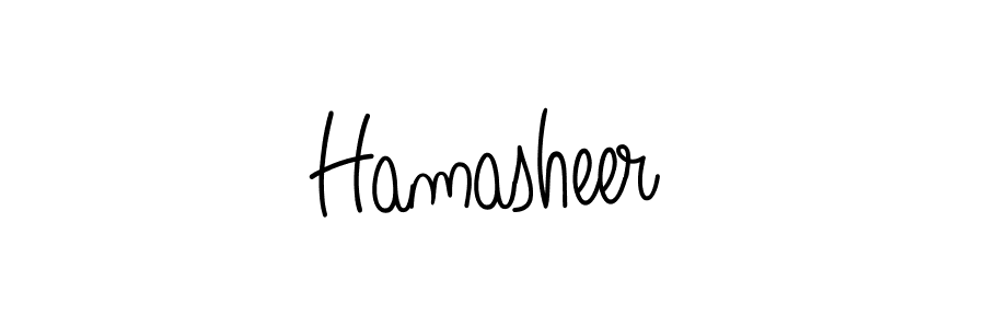 Make a beautiful signature design for name Hamasheer. With this signature (Angelique-Rose-font-FFP) style, you can create a handwritten signature for free. Hamasheer signature style 5 images and pictures png