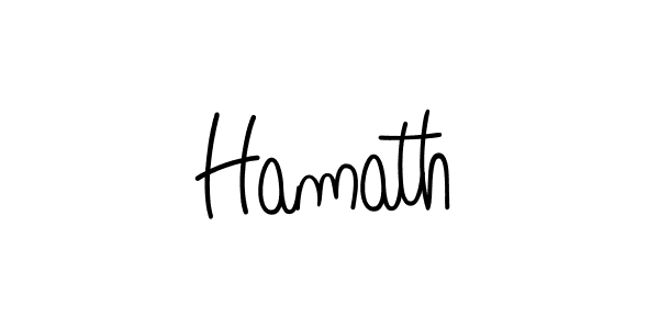 Use a signature maker to create a handwritten signature online. With this signature software, you can design (Angelique-Rose-font-FFP) your own signature for name Hamath. Hamath signature style 5 images and pictures png