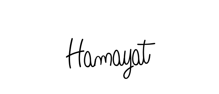 You should practise on your own different ways (Angelique-Rose-font-FFP) to write your name (Hamayat) in signature. don't let someone else do it for you. Hamayat signature style 5 images and pictures png