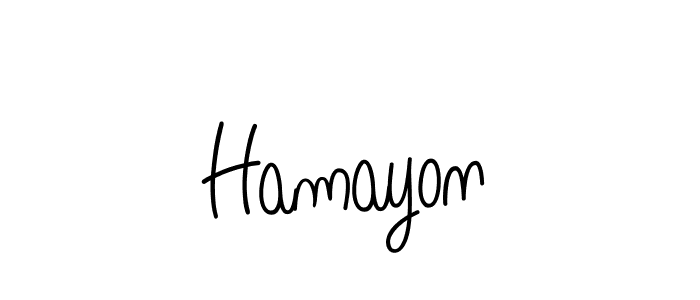 Make a beautiful signature design for name Hamayon. With this signature (Angelique-Rose-font-FFP) style, you can create a handwritten signature for free. Hamayon signature style 5 images and pictures png