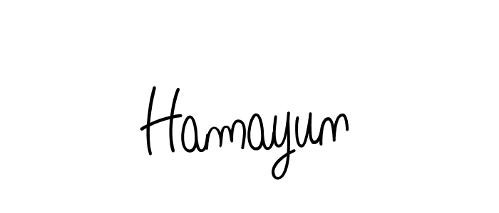 Make a beautiful signature design for name Hamayun. With this signature (Angelique-Rose-font-FFP) style, you can create a handwritten signature for free. Hamayun signature style 5 images and pictures png