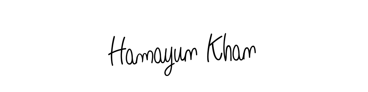 You should practise on your own different ways (Angelique-Rose-font-FFP) to write your name (Hamayun Khan) in signature. don't let someone else do it for you. Hamayun Khan signature style 5 images and pictures png