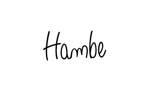 Also we have Hambe name is the best signature style. Create professional handwritten signature collection using Angelique-Rose-font-FFP autograph style. Hambe signature style 5 images and pictures png