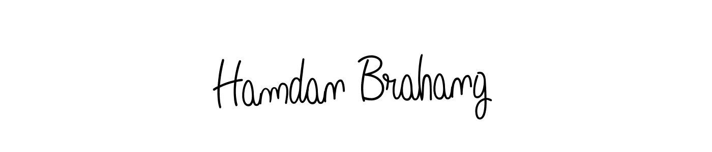 Hamdan Brahang stylish signature style. Best Handwritten Sign (Angelique-Rose-font-FFP) for my name. Handwritten Signature Collection Ideas for my name Hamdan Brahang. Hamdan Brahang signature style 5 images and pictures png