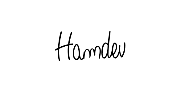 How to make Hamdev name signature. Use Angelique-Rose-font-FFP style for creating short signs online. This is the latest handwritten sign. Hamdev signature style 5 images and pictures png