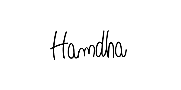 Design your own signature with our free online signature maker. With this signature software, you can create a handwritten (Angelique-Rose-font-FFP) signature for name Hamdha. Hamdha signature style 5 images and pictures png